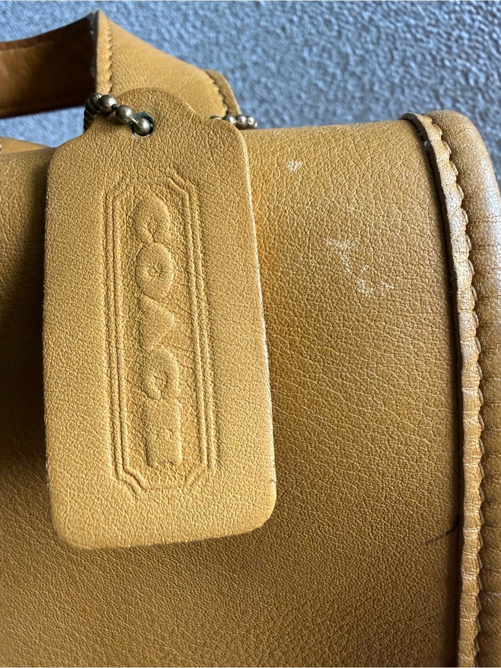 Coach Mustard Leather Drawstring Backpack - Picture 6 of 14